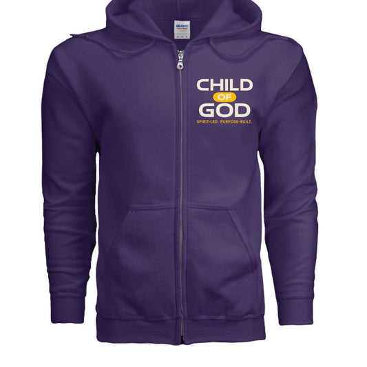 Spiritually Engineered By God Unisex Christian Full-Zip Hooded Sweatshirt - ClaimedbyGodDesigns