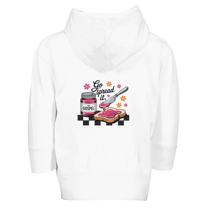 Spread The Gospel Christian Toddler Zip Fleece Hooded Sweatshirt - ClaimedbyGodDesigns