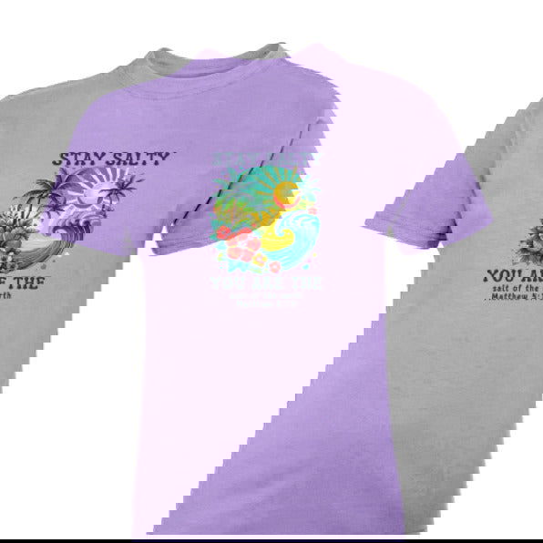 Stay Salty Youth Christian T-shirt - ClaimedbyGodDesigns