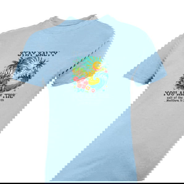 Stay Salty Youth Christian T-shirt - ClaimedbyGodDesigns