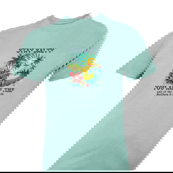 Stay Salty Youth Christian T-shirt - ClaimedbyGodDesigns