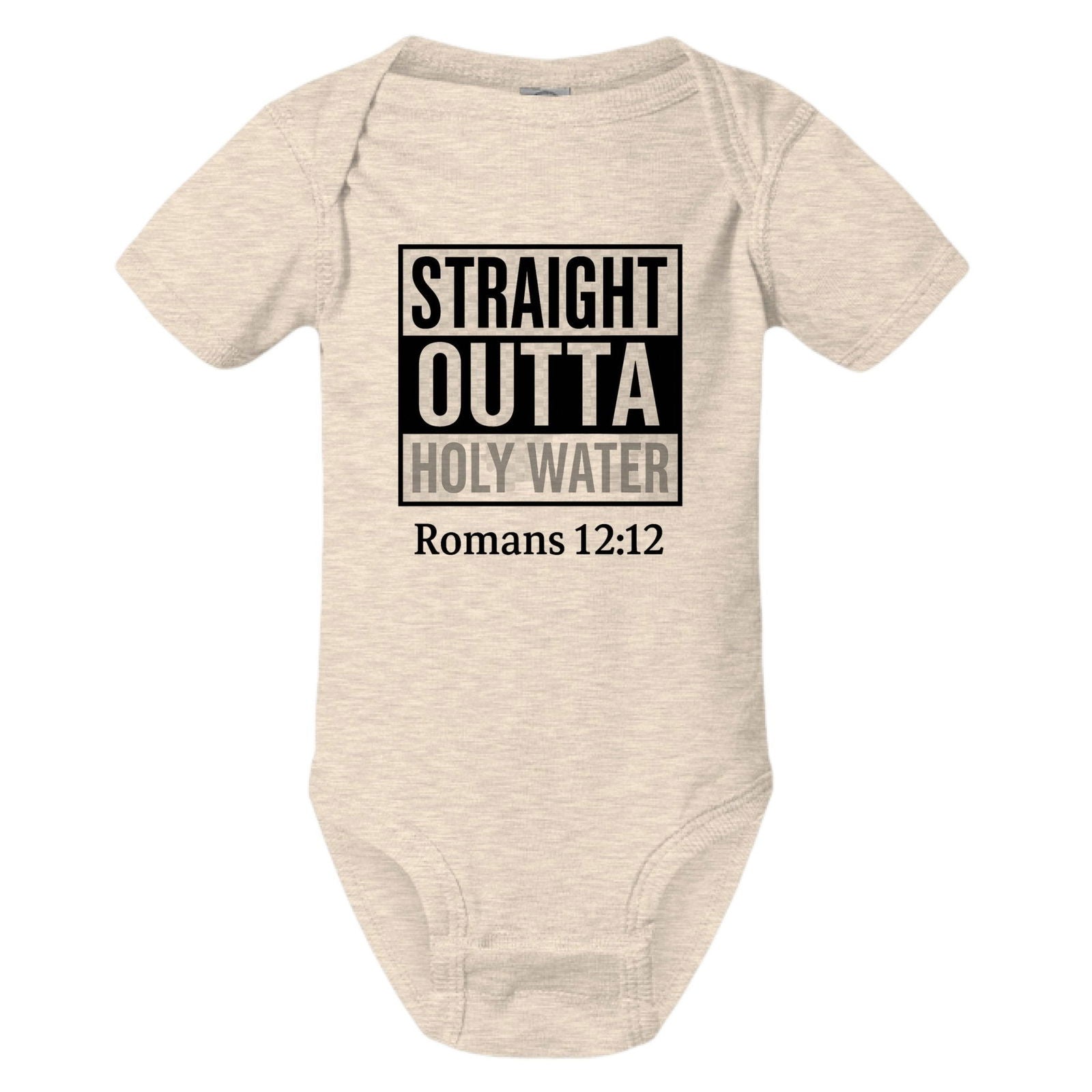 Straight Outta Holy Water Baby Christian Jumpsuit - ClaimedbyGodDesigns