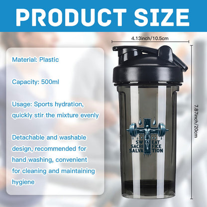 Sweat Sacrifice Salvation Christian Fitness Protein Shake Bottle - ClaimedbyGodDesigns