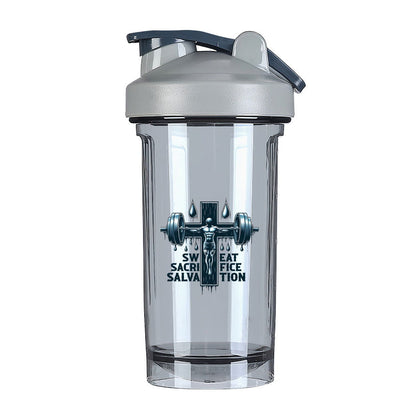 Sweat Sacrifice Salvation Christian Fitness Protein Shake Bottle - ClaimedbyGodDesigns