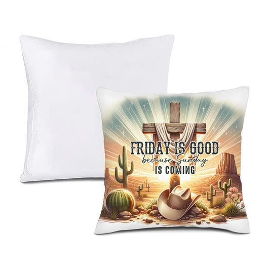 Sunday Is Coming Christian Throw Pillow - ClaimedbyGodDesigns