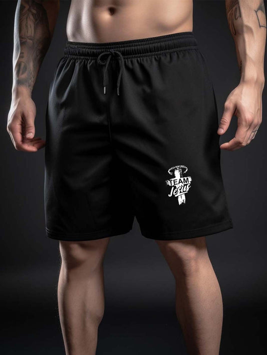 TEAM JESUS Plus Size Men's Christian Shorts - ClaimedbyGodDesigns