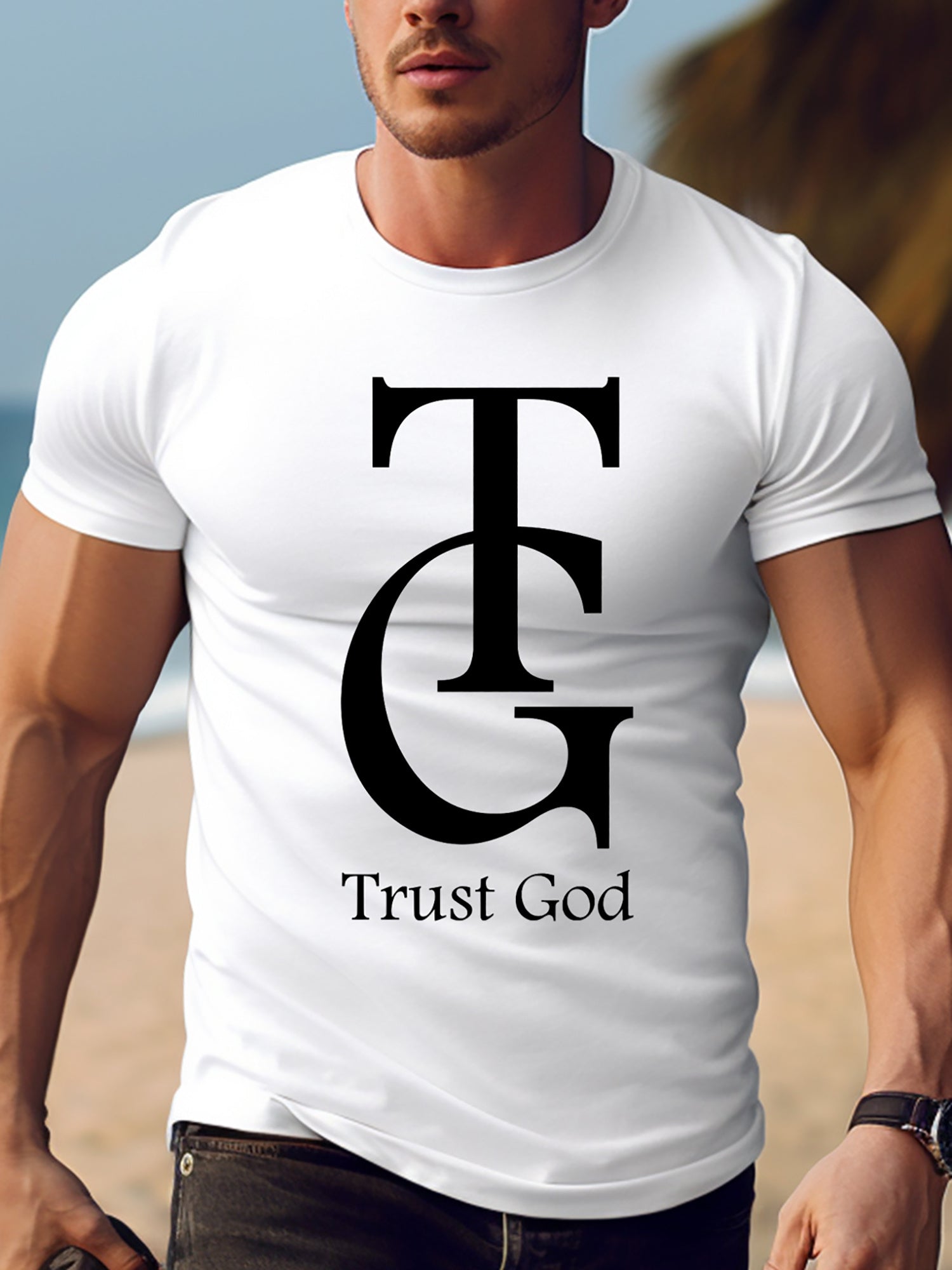 TG Trust God Men's Christian T-shirt - ClaimedbyGodDesigns