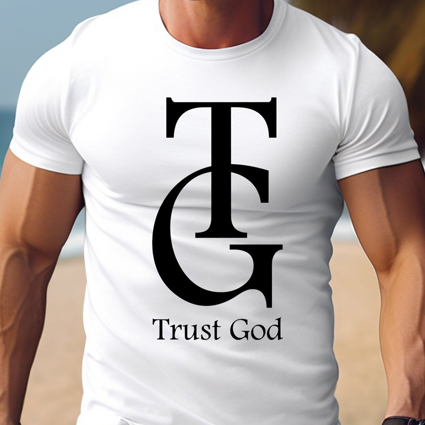 TG Trust God Men's Christian T-shirt - ClaimedbyGodDesigns