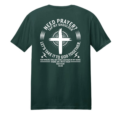 Tap My Shoulder For Prayer Unisex Christian T-shirt - ClaimedbyGodDesigns