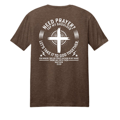 Tap My Shoulder For Prayer Unisex Christian T-shirt - ClaimedbyGodDesigns