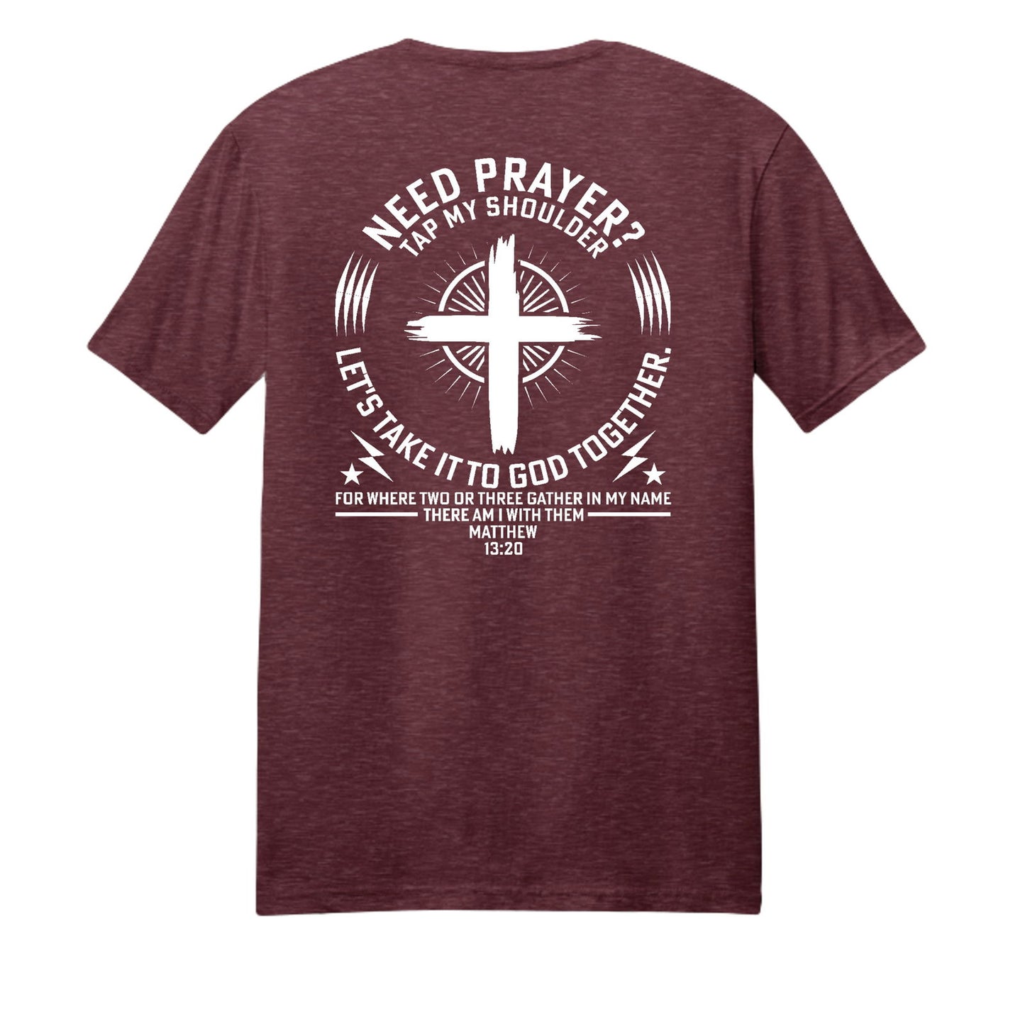 Tap My Shoulder For Prayer Unisex Christian T-shirt - ClaimedbyGodDesigns
