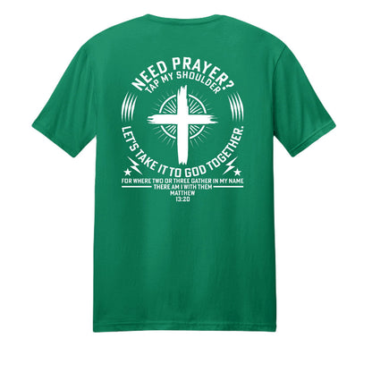Tap My Shoulder For Prayer Unisex Christian T-shirt - ClaimedbyGodDesigns