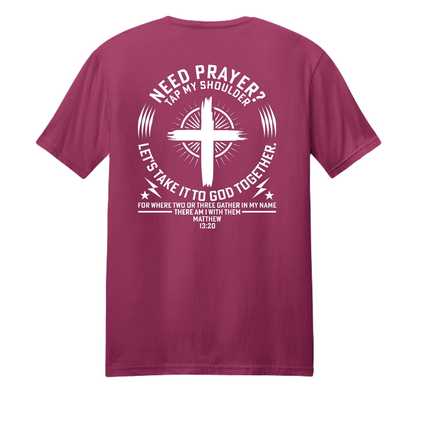 Tap My Shoulder For Prayer Unisex Christian T-shirt - ClaimedbyGodDesigns