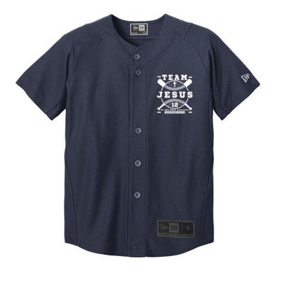 Team Him Baseball Youth Christian Full-button Jersey - ClaimedbyGodDesigns