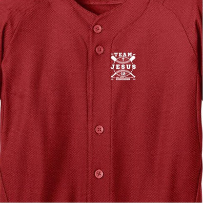 Team Him Baseball Youth Christian Full-button Jersey - ClaimedbyGodDesigns
