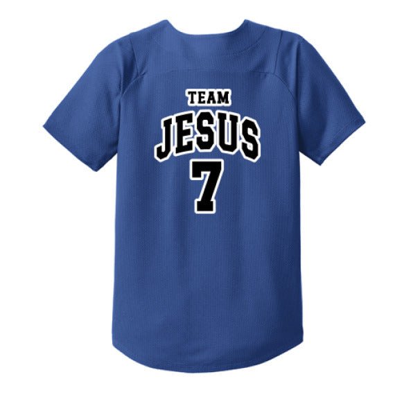 Team Him Youth Christian Full-Button Jersey - ClaimedbyGodDesigns