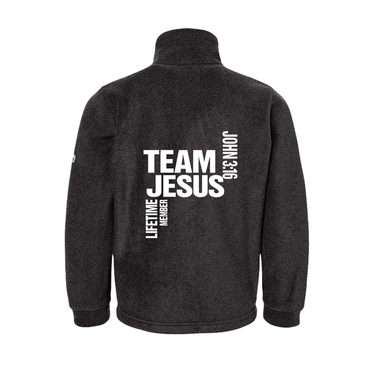 Team Jesus Lifetime Member Premium Youth Christian Full-Zip Fleece Jacket - ClaimedbyGodDesigns