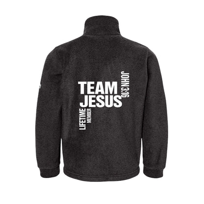 Team Jesus Lifetime Member Premium Youth Christian Full-Zip Fleece Jacket - ClaimedbyGodDesigns