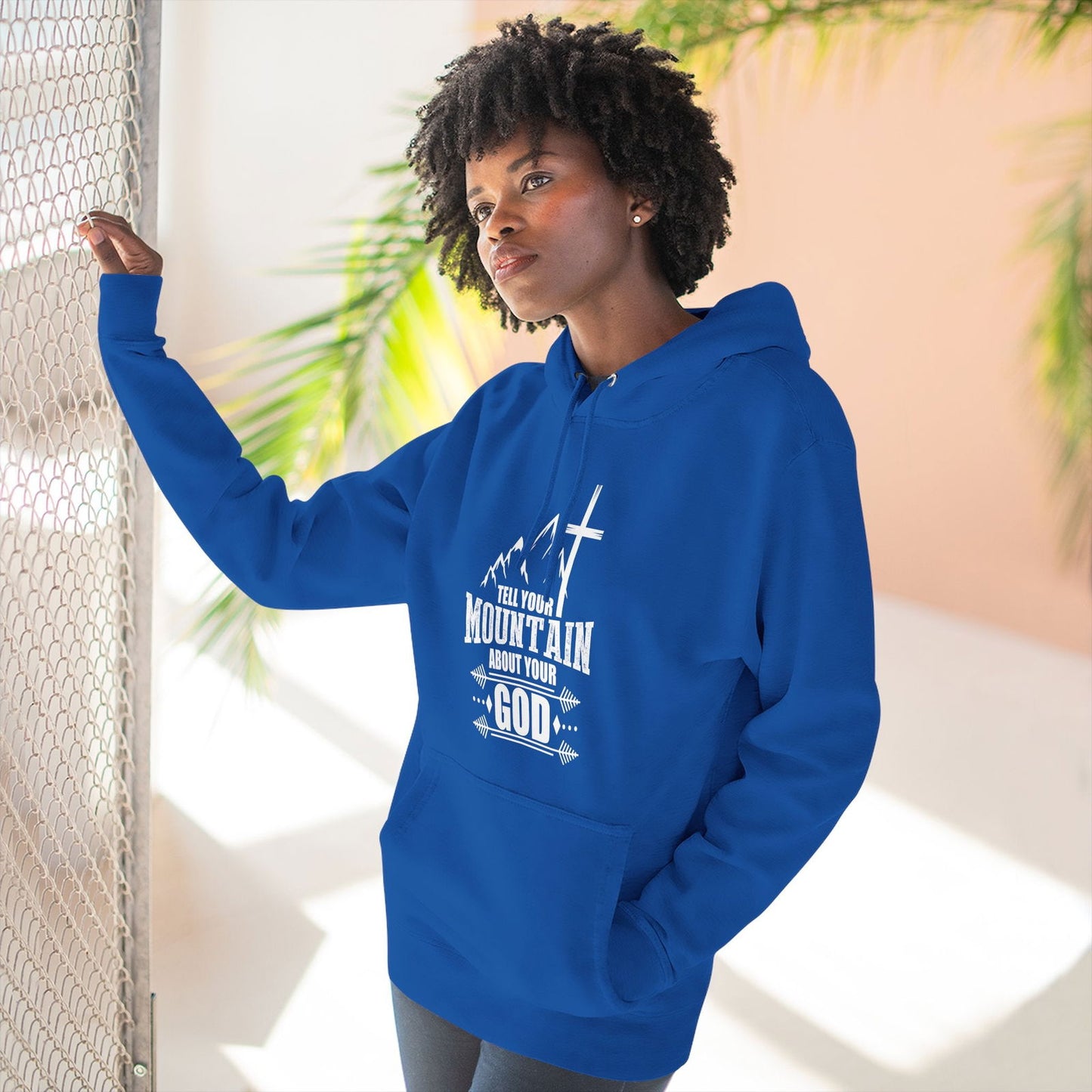 Tell Your Mountain Who He Is Unisex Christian Pullover Hooded Sweatshirt - ClaimedbyGodDesigns