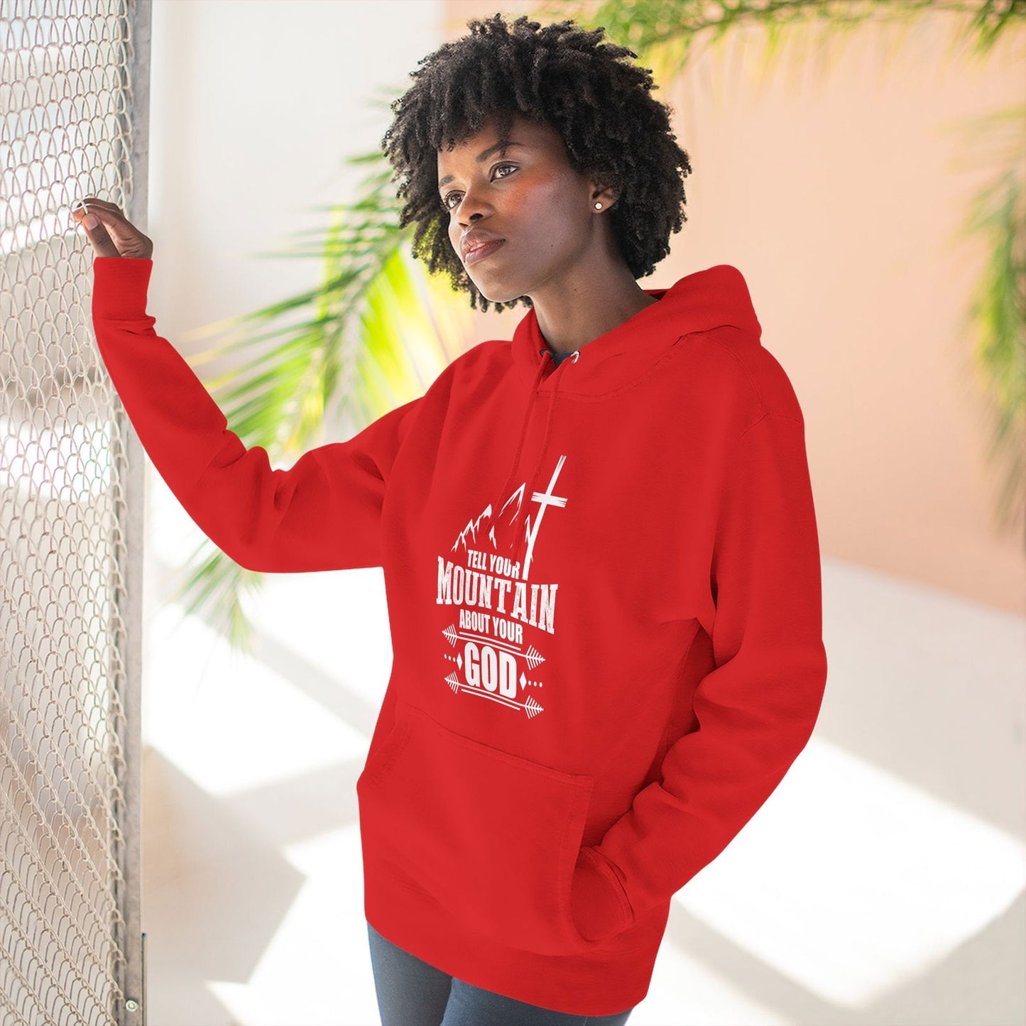 Tell Your Mountain Who He Is Unisex Christian Pullover Hooded Sweatshirt - ClaimedbyGodDesigns