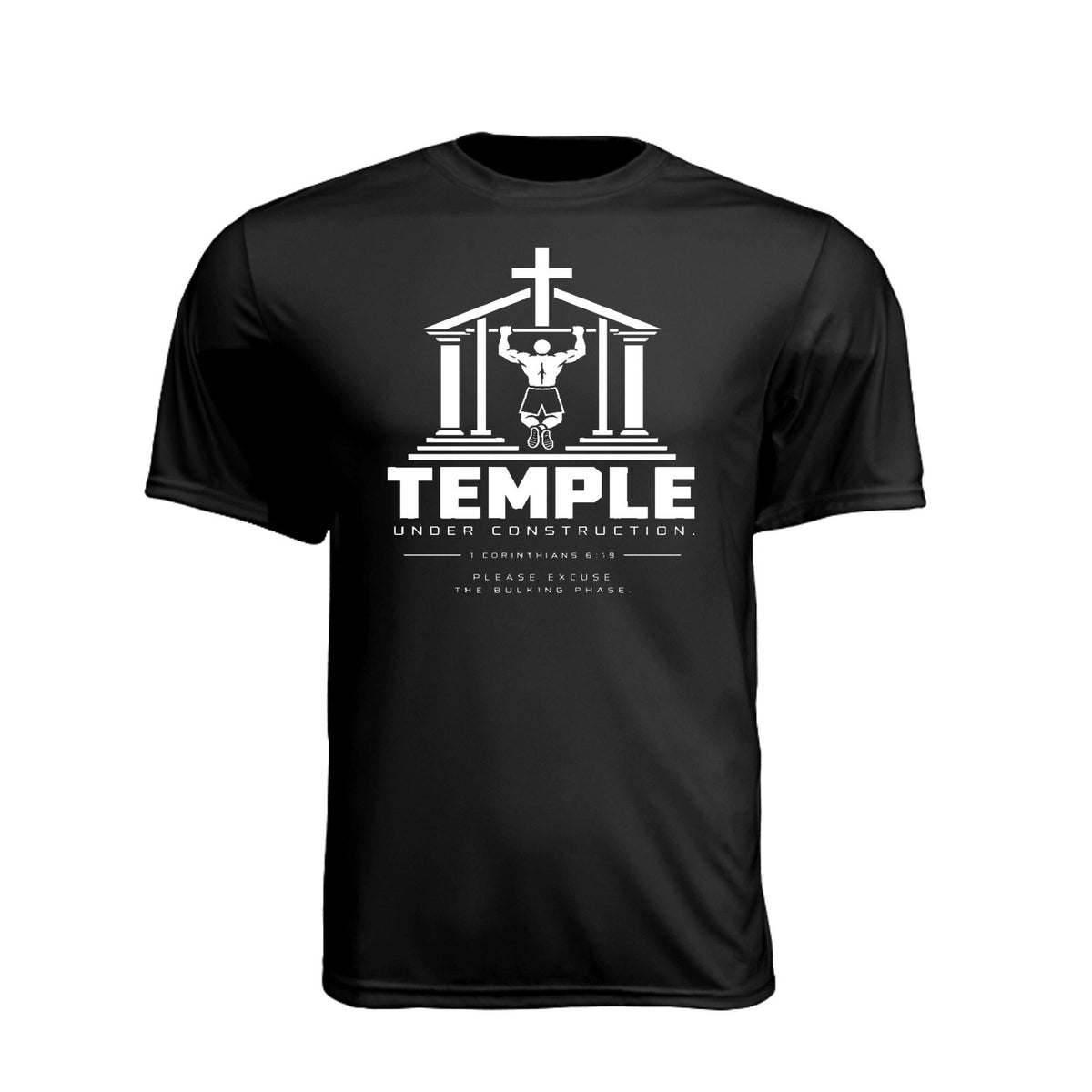 Temple Under Construction Unisex Christian Gym T-Shirt | 1 Corinthians 6:19 - Claimed by God Designs