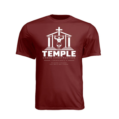 Temple Under Construction Unisex Christian Gym T-Shirt | 1 Corinthians 6:19 - Claimed by God Designs