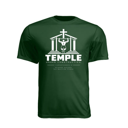 Temple Under Construction Unisex Christian Gym T-Shirt | 1 Corinthians 6:19 - Claimed by God Designs