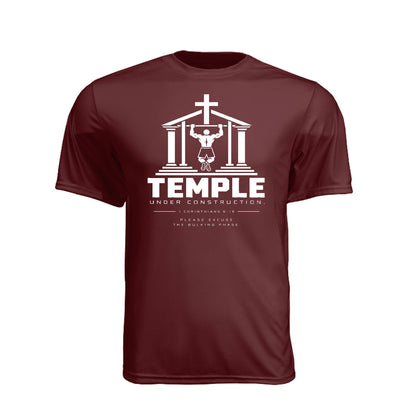 Temple Under Construction Unisex Christian Gym T-Shirt | 1 Corinthians 6:19 - Claimed by God Designs