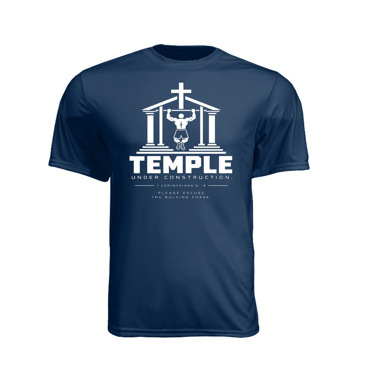 Temple Under Construction Unisex Christian Gym T-Shirt | 1 Corinthians 6:19 - Claimed by God Designs