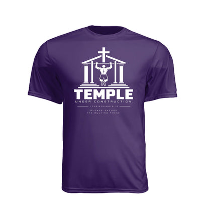 Temple Under Construction Unisex Christian Gym T-Shirt | 1 Corinthians 6:19 - Claimed by God Designs