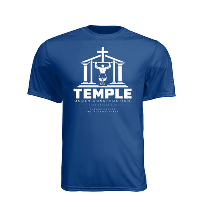 Temple Under Construction Unisex Christian Gym T-Shirt | 1 Corinthians 6:19 - Claimed by God Designs