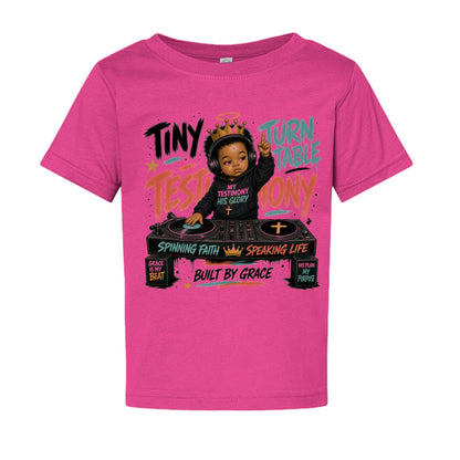 Tiny Turntable Testimony Baby Christian T-shirt - ClaimedbyGodDesigns