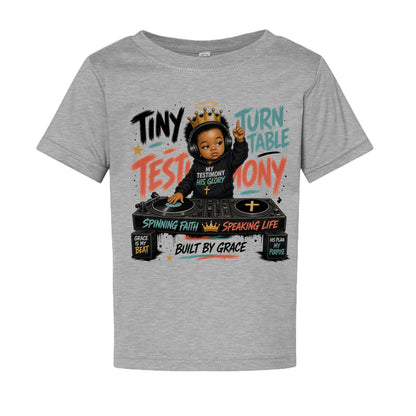 Tiny Turntable Testimony Baby Christian T-shirt - ClaimedbyGodDesigns