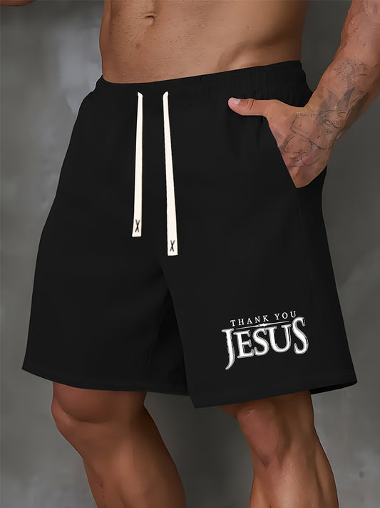 Thank You Jesus Men's Christian Shorts - ClaimedbyGodDesigns