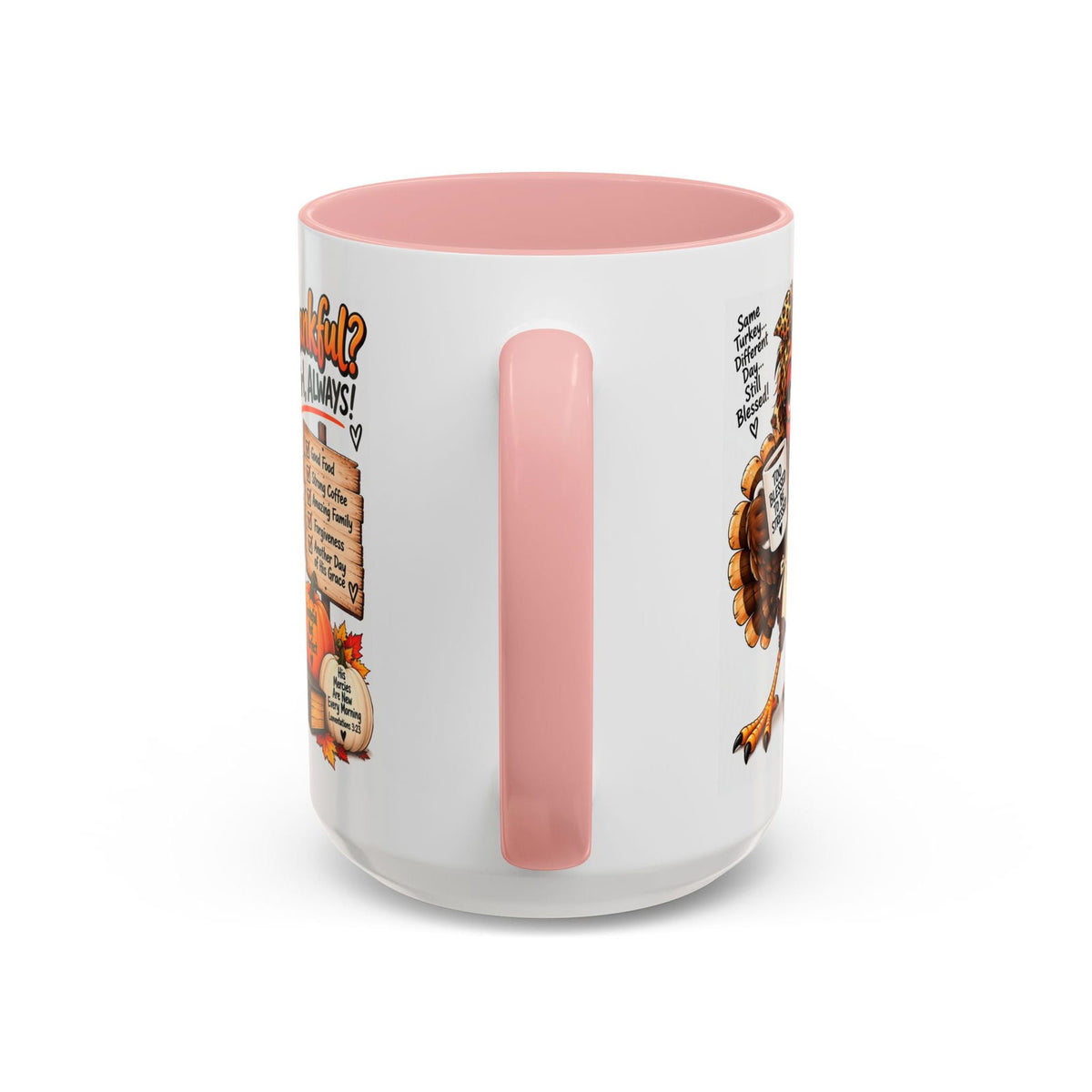 Thankful? Girl, Always! Thanksgiving Turkey Coffee Mug - Claimed by God Designs
