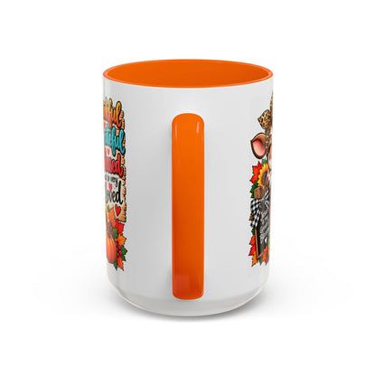 Thankful, Grateful, Blessed and So Very Loved Thanksgiving Cow Mug - Claimed by God Designs
