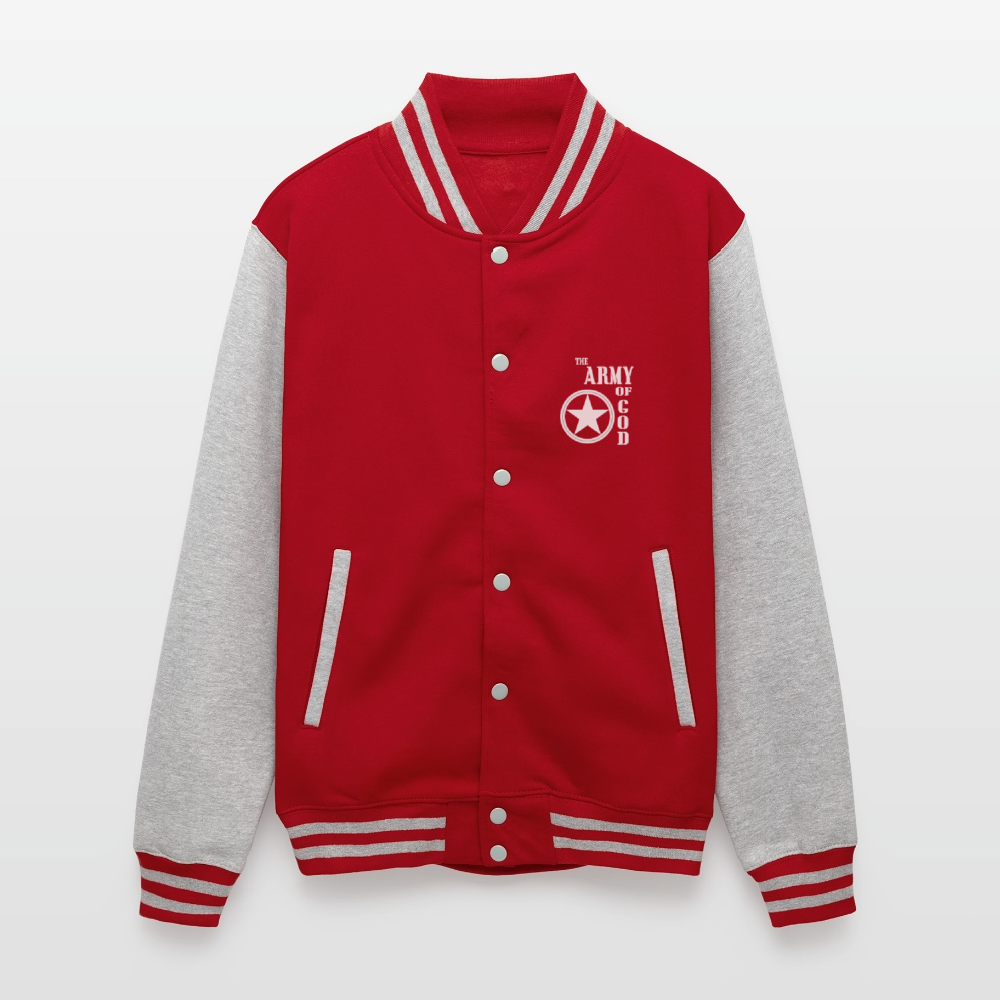 The Army unisex Christian Heavyweight Letterman Jacket - ClaimedbyGodDesigns