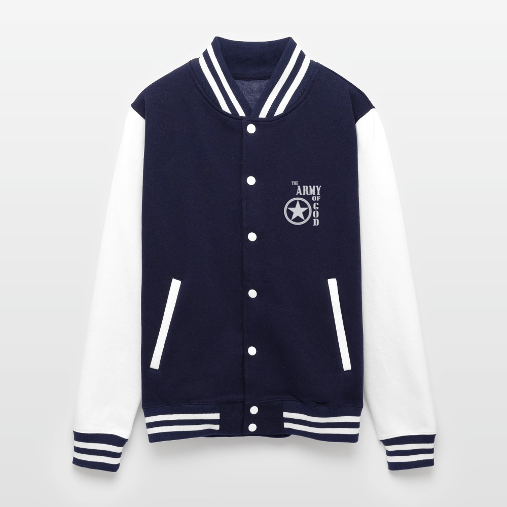 The Army unisex Christian Heavyweight Letterman Jacket - ClaimedbyGodDesigns
