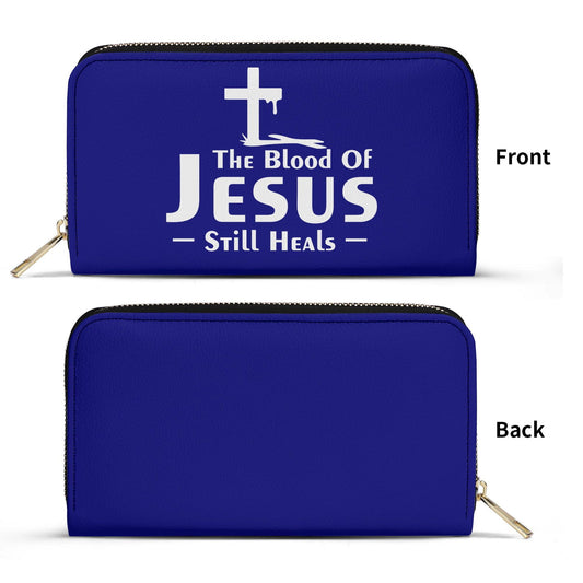 The Blood Of Jesus Still Heals PU Leather Womens Christian Wallet - ClaimedbyGodDesigns