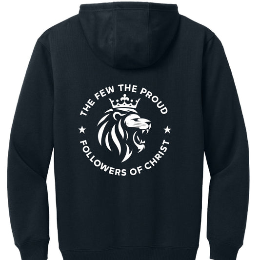 The Few The Proud Followers Of Christ Unisex Christian Tough Fleece Pullover Hooded Sweatshirt - ClaimedbyGodDesigns