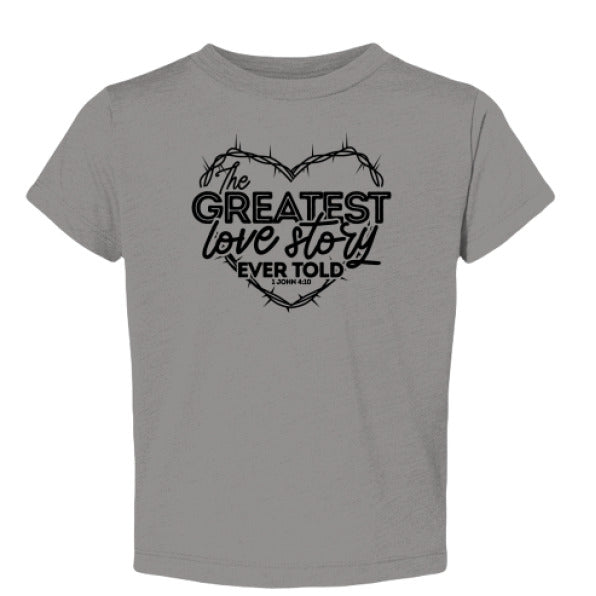 The Greatest Love Story Christian Baby T-shirt - ClaimedbyGodDesigns