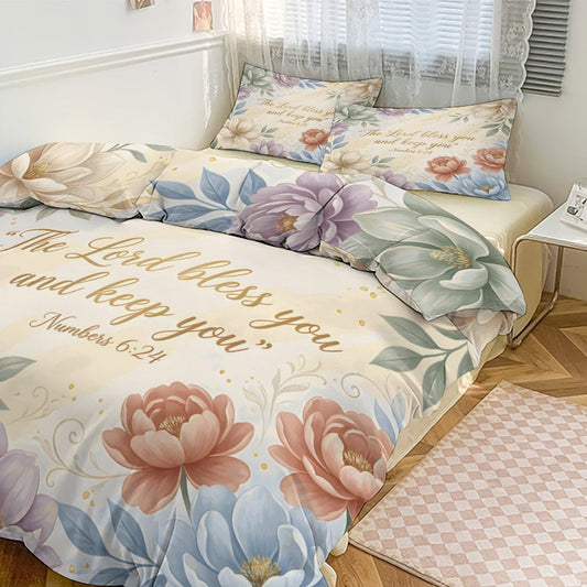 The Lord Bless You Christian 3-Piece Bedding Set - ClaimedbyGodDesigns