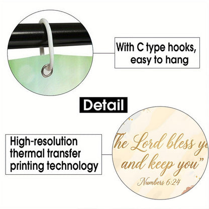 The Lord Bless You Christian Waterproof Shower Curtain - ClaimedbyGodDesigns