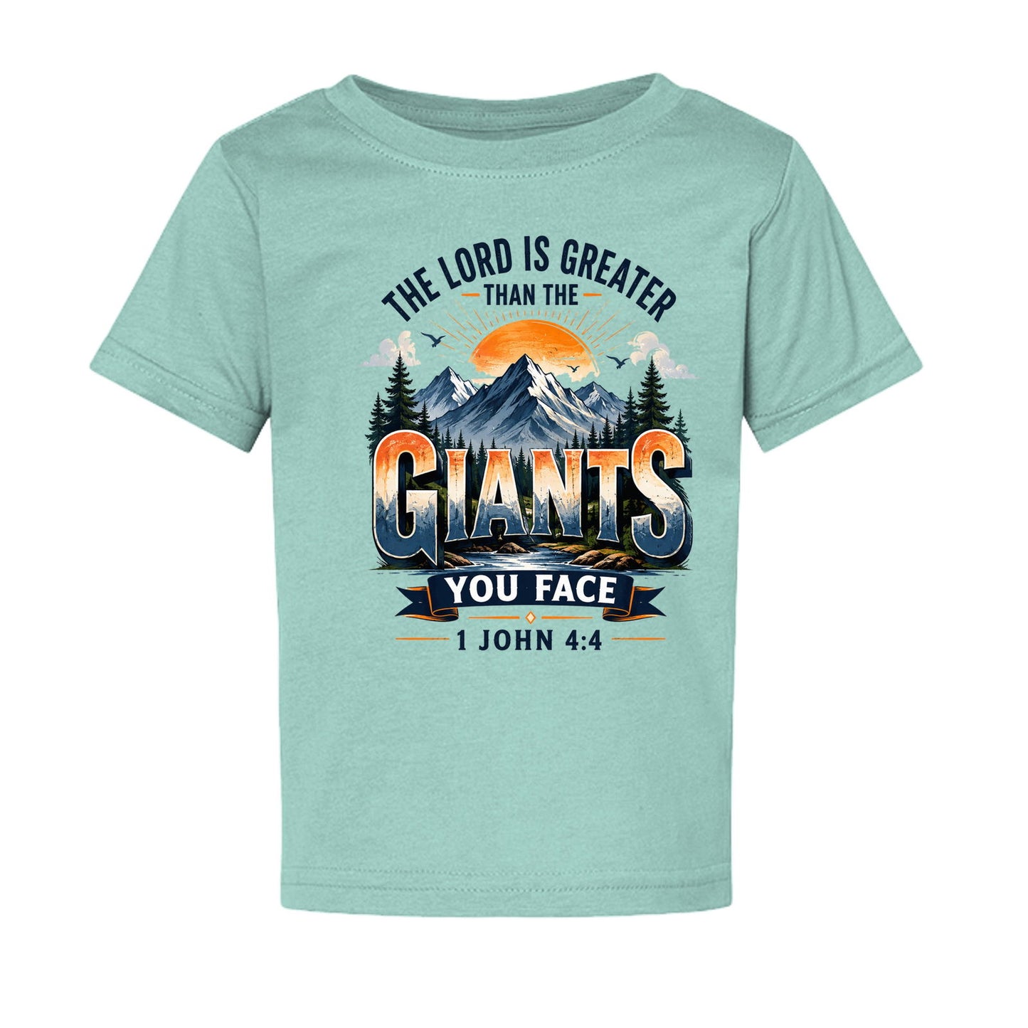 The Lord Is Greater Than The Giants You Face Toddler Christian T-shirt - ClaimedbyGodDesigns