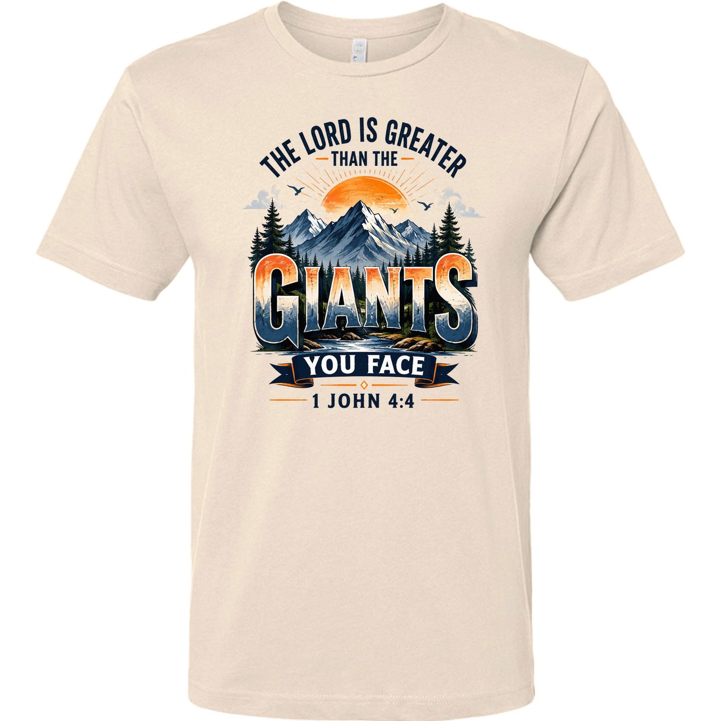 The Lord Is Greater Than The Giants You Face Unisex Christian T-shirt - ClaimedbyGodDesigns