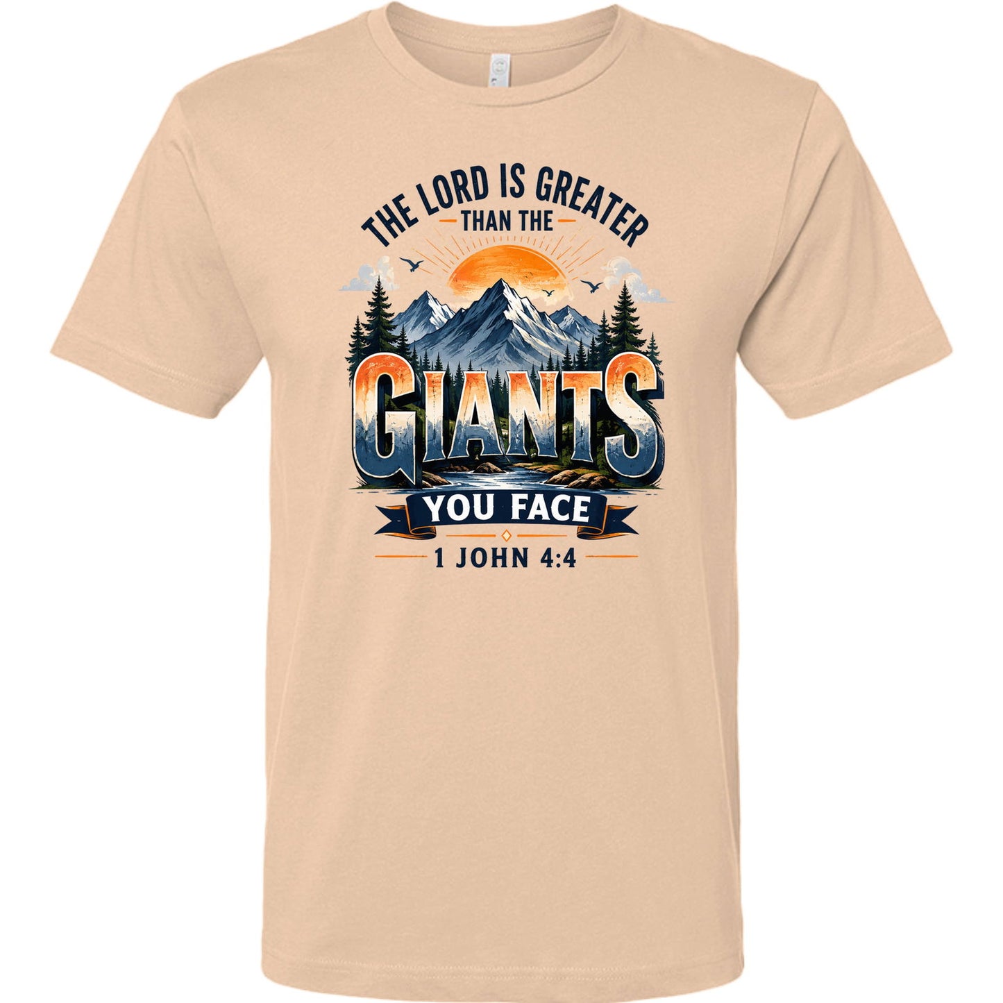The Lord Is Greater Than The Giants You Face Unisex Christian T-shirt - ClaimedbyGodDesigns