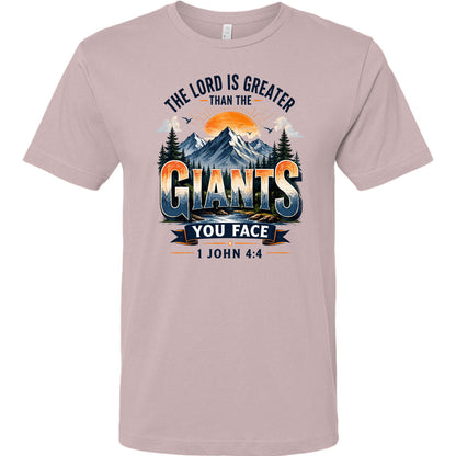 The Lord Is Greater Than The Giants You Face Unisex Christian T-shirt - ClaimedbyGodDesigns