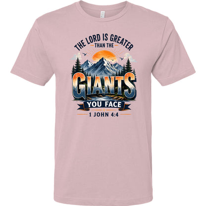 The Lord Is Greater Than The Giants You Face Unisex Christian T-shirt - ClaimedbyGodDesigns