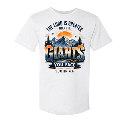 The Lord Is Greater Than The Giants You Face Unisex Christian T-shirt - ClaimedbyGodDesigns