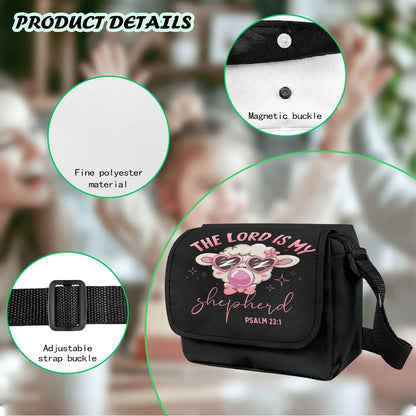 The Lord Is My Shepherd Christian Kids Flap Crossbody Bag - ClaimedbyGodDesigns